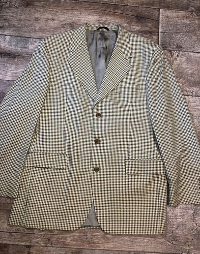 Vintage Christian Dior Monsieur Checkered Blazer Jacket Lana Silk Size 52 Men's - Picture 3 of 16