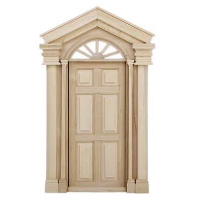 1 12 Dollhouse Miniature Luxury Wooden Exterior Door 6 Panel Diy