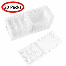 20Pc Wax Melt Molds Clear Empty Clamshells Box Case for Wickless Wax Melt Candle