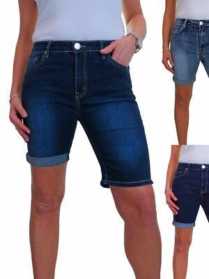 above the knee denim shorts