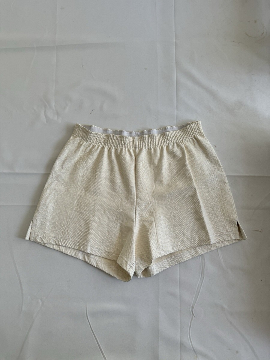 Vintage Leather American Apparel Snake Scrunch Waist Shorts Size L