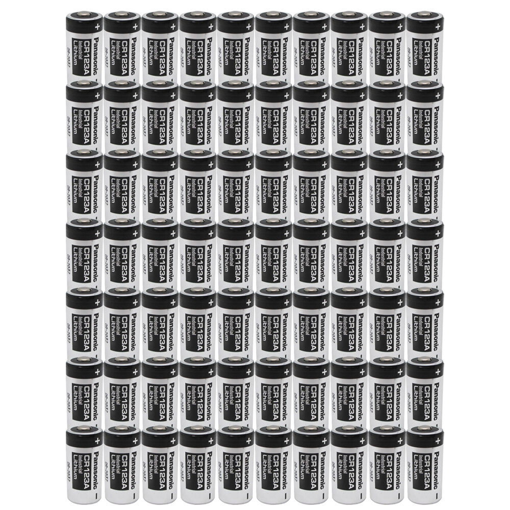 100 Panasonic CR123A CR123 CR 123 Lithium Batteries