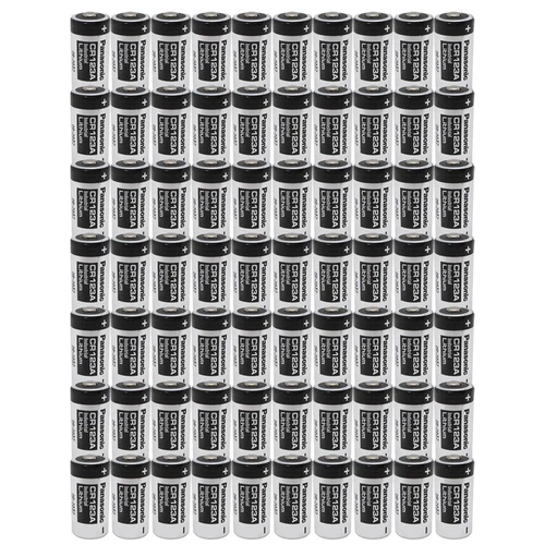 100 Panasonic CR123A CR123 CR 123 Lithium Batteries