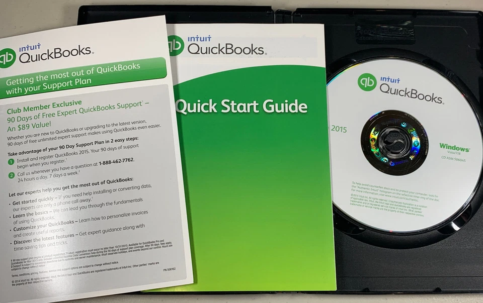 Intuit QuickBooks Pro 2015 Install Disc CD Small Business Accounting Software - Image 3 of 4