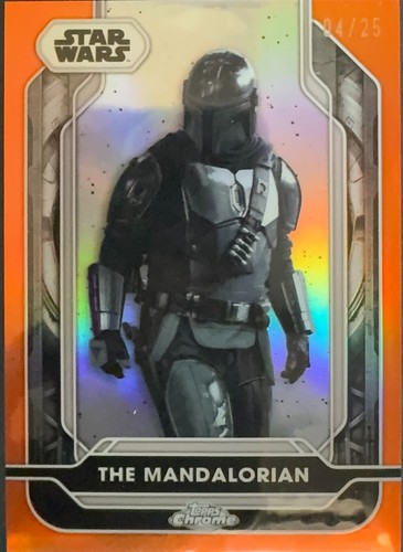 2024 Topps Chrome Star Wars Costco Super Box #22 The Mandalorian Orange 04/25