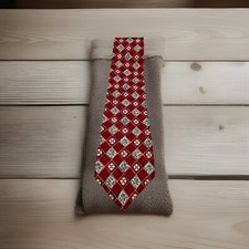 Vintage Chaps Ralph Lauren Burgundy 100 Silk Necktie Made In USA