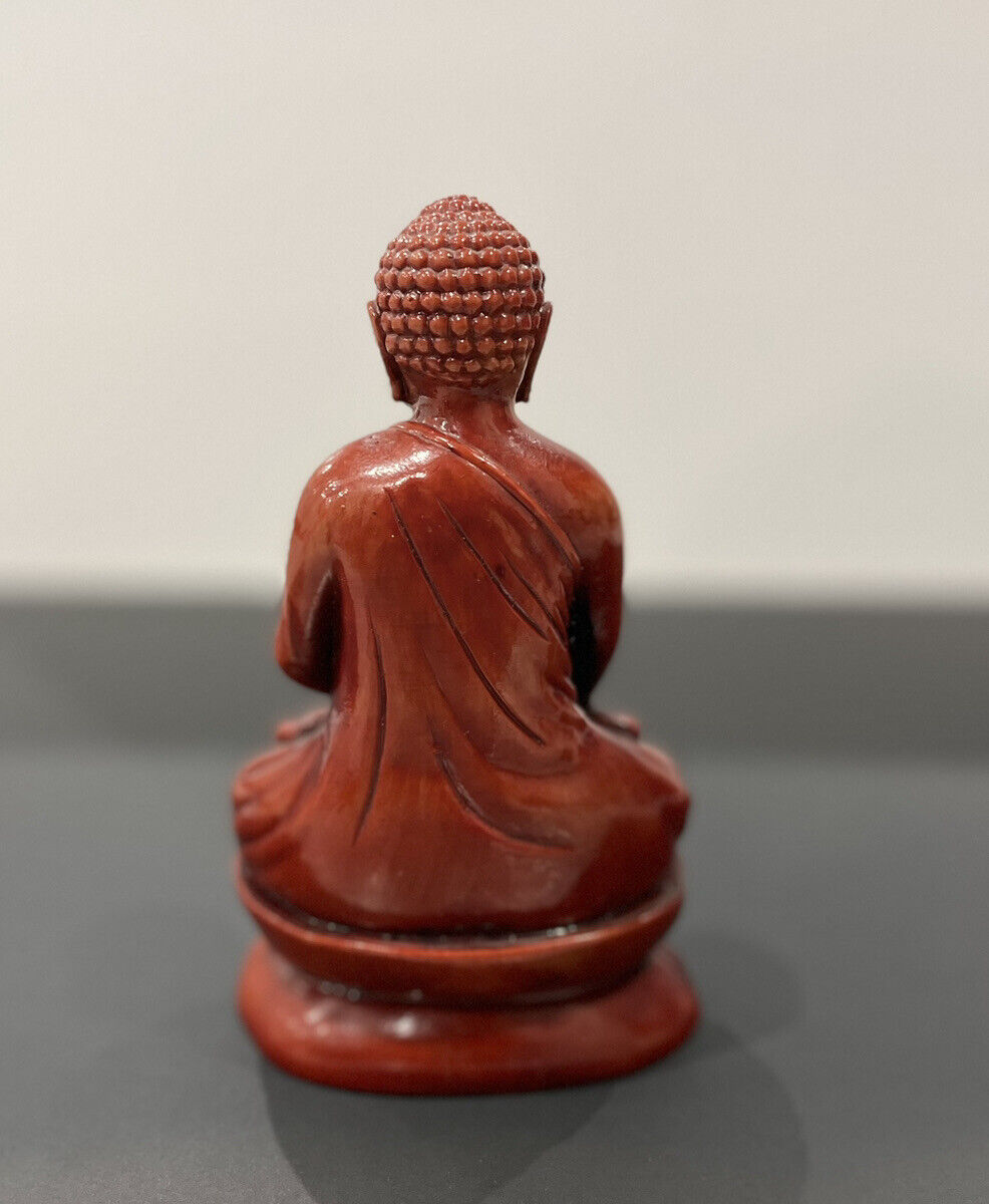 6.5 Old China Temple Red Lacquerware Shakyamuni Sakyamuni 6.5 Old China Temple Red Lacquerware Shakyamuni Sakyamuni