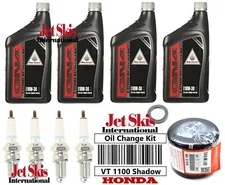 Honda Shadow 1100 Spirit Sabre Aero Ace 1100 Oil Change Kit w/ NGK Spark Plugs