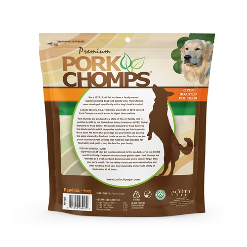 Premium Pork Chomps Roasted Pork Ribs RawhideFree 10 Count Excluding
