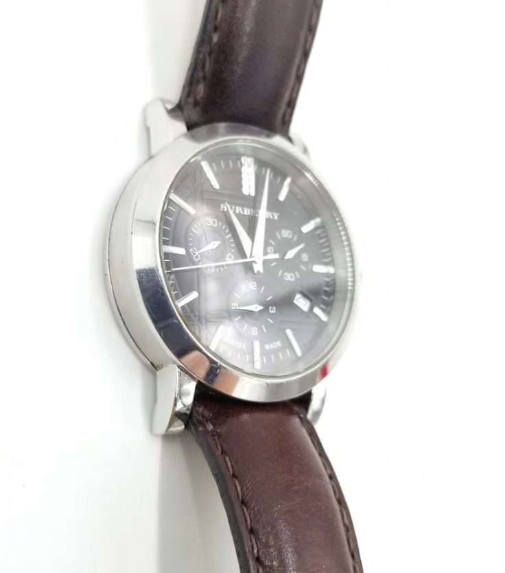Burberry Men's BU1383 Chronograph Black Dial Calendar With