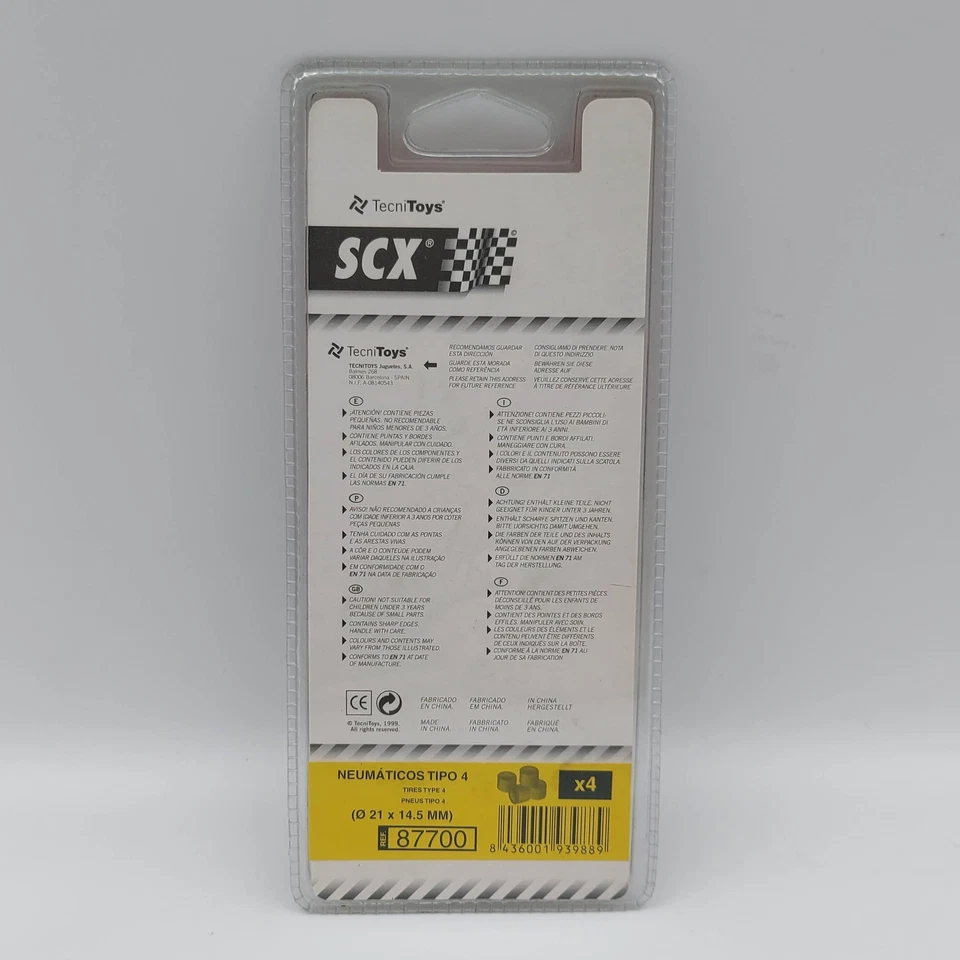 Neumáticos Scx Coche Ranura Tipo 4 Gomme Scalextric Ref. TecniToys 87700 NRFC Foto 2 de 2