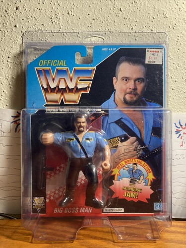 WWF Big Boss Man MOC Hasbro Series 3 WWE Wrestling...