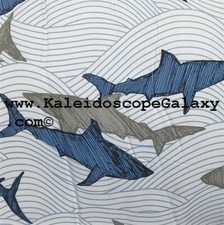 SHARK 9pc FULL/QUEEN COMFORTER BLUE GRAY WHITE SHARKS SHEETS