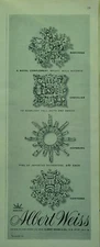 1955 Albert Weiss Contessa Marchesa Hapaburg pin brooch jewelry vintage ad