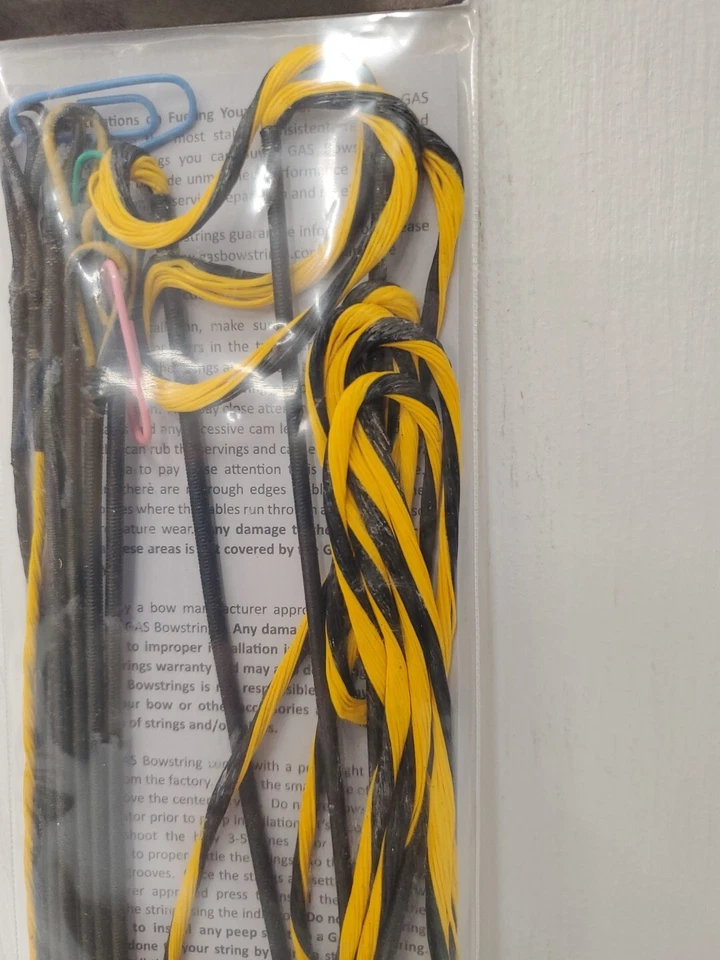Gas Bowstrings Hoyt Super Tec XT 2000 Yellow/Black String Set - Image 3 of 4