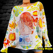 Italy Damen Pulli Shirt strick leichte Pulli ...