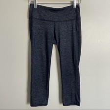 Athleta Heather Charcoal Grey Cropped Capri Leggings Size XS