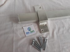 SEE-SAFE Security Door Square Tube Bar Lock Barricade 68" Long w/ 4 Brackets