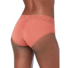 No Boundaries Women's Micro  Lace Hipster Panties Size X-LARGE Clay Brick
