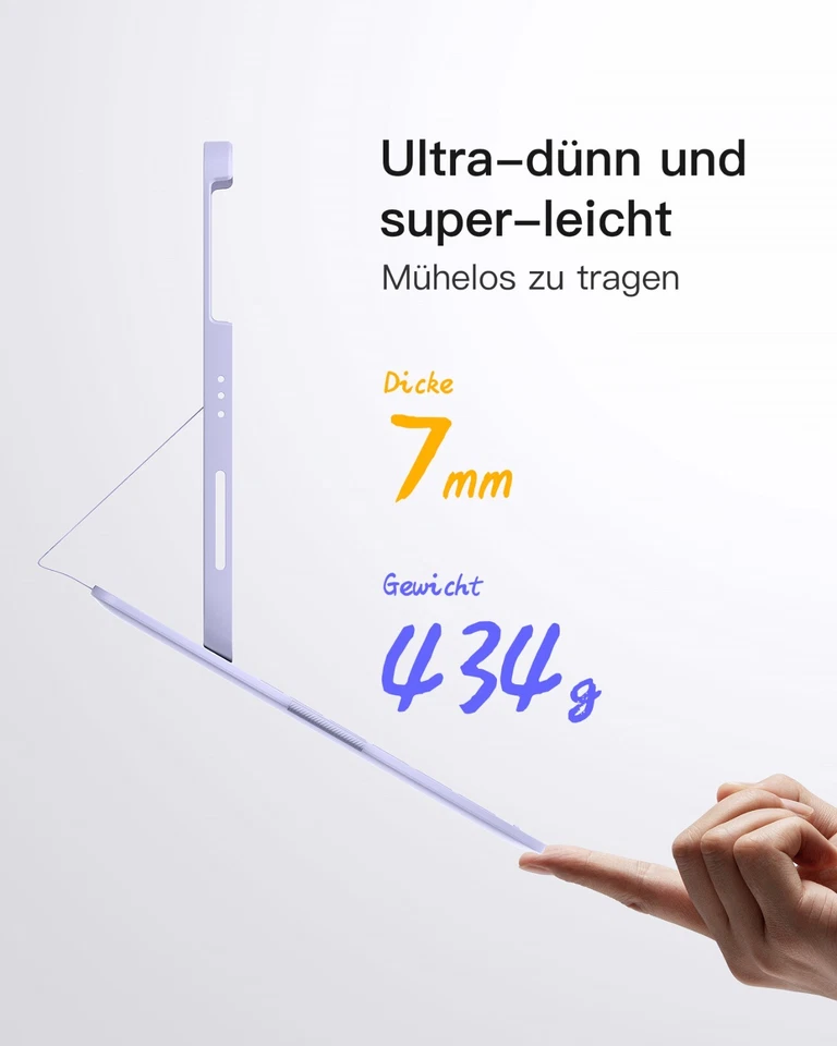 Inateck Ultraleichte Hülle Tastatur iPad 11 Gen. A16,iPad 10,Air 7/6,Pro 11 Zoll - Bild 4 von 4
