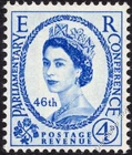 1957 4d SG560 Ultramarine 46th Inter-Parliamentary Union Conference Mounted Mint