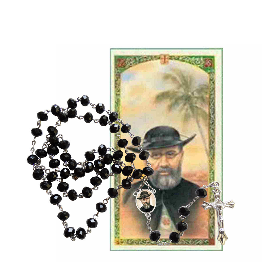 Saint Damien of Molokai Father Damien Rosary and Prayer Card eBay