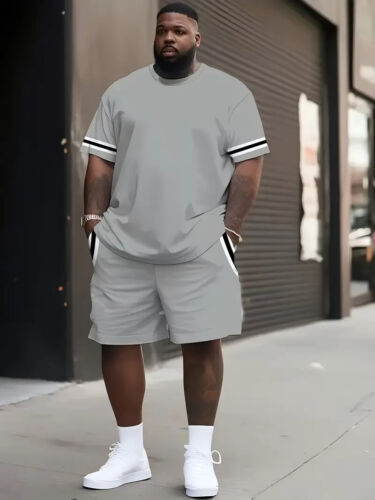 Men's Summer Outfit 2-Piece Set Short Sleeve Shirt & Shorts Set 3XL. COOL NEW