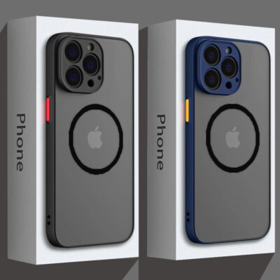 Case For iPhone 15 14 13 12 11 Pro Max Mini XR ShockProof Magnetic Acrylic Cover