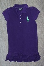 Ralph Lauren Girls Purple Short Sleeve Dress - Size 6 - EUC