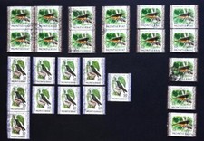 Timbres de Montserrat. Lot de 25 timbres oblitérés, sans charnière.