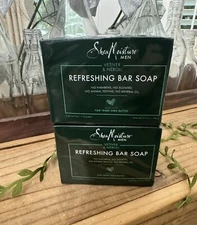 Shea Moisture Men -  Shea Butter & Mafura Oil Moisturizing Bar Soap, 4 Bars NEW