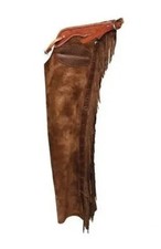 Handmade Native Western Cowboy Chap Fringes Suede Leather Pant Riding Chaps