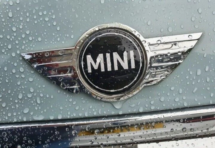 STEMMA PER MINI COOPER ADESIVO LOGO FREGIO COFANO ANTERIORE POSTERIORE 2 PEZZI - Immagine 3 di 4