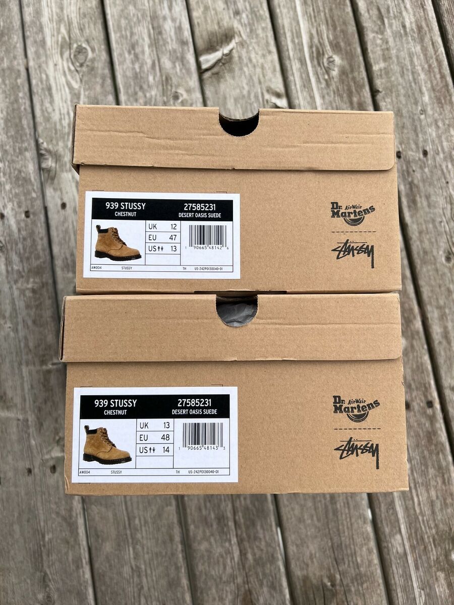 Stussy x Dr. Martens 939 Boots - Chestnut Suede - Size 13 - Brand