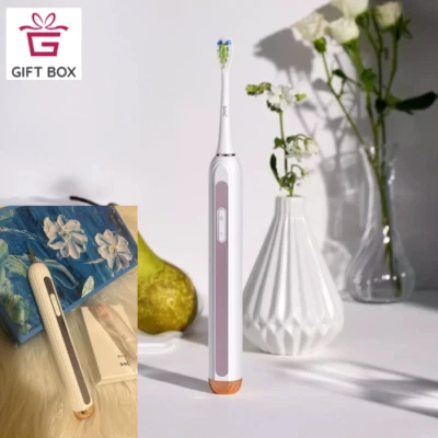 KMC Sonic Electric Toothbrush Rechargeable Power 4 Brush Heads Modes Timer Gift