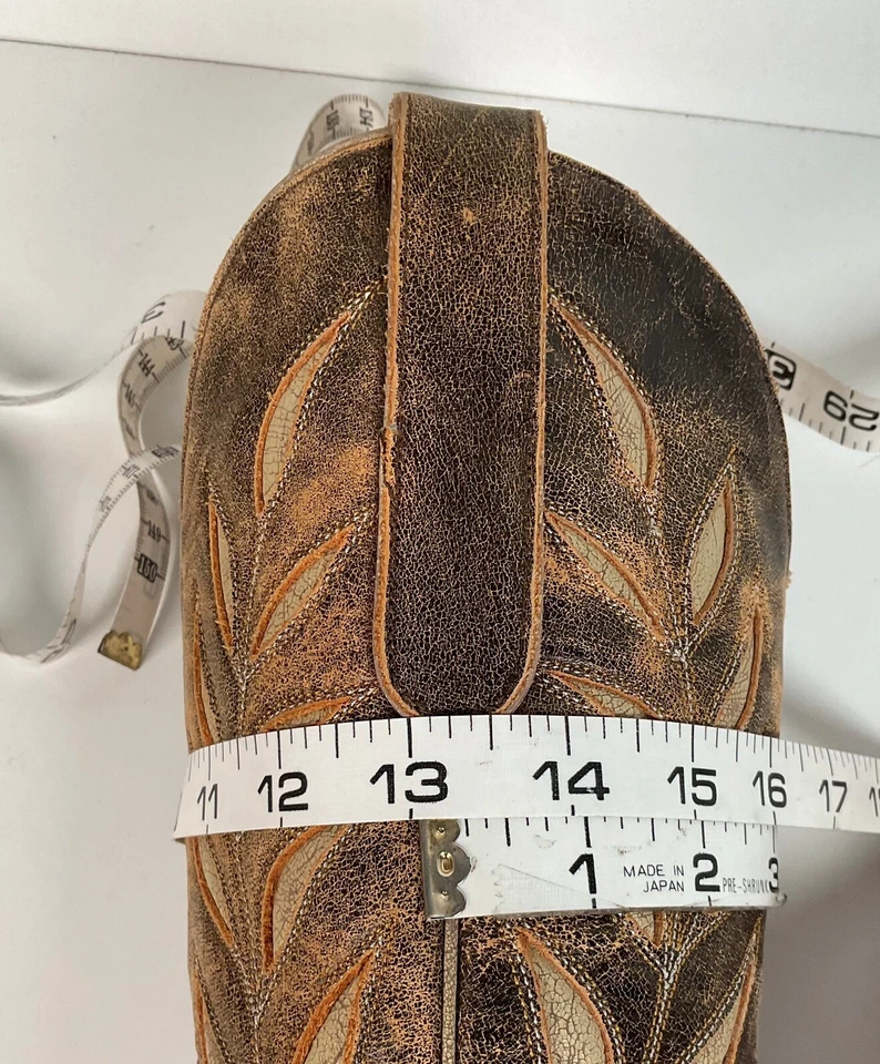 Botas vaqueras Old Gringo 7 B con incrustación de hojas con incrustación recreadas Foto 3 de 4