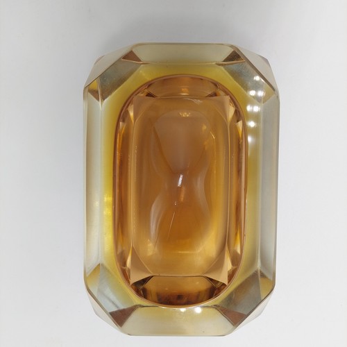 Vintage Murano Flavio Poli Seguso Sommerso Cut Glass Faceted Ashtray STUNNING - Picture 7 of 10