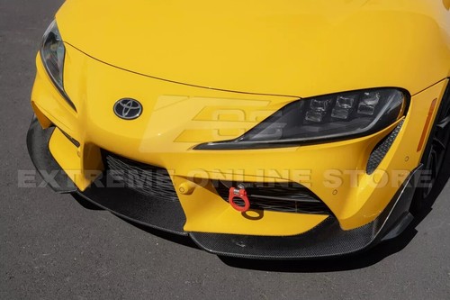 3 Pcs Bumper Lip Front Carbon Fiber Splitter For 20-Up Toyota GR Supra MK5 A91 - Picture 9 of 23