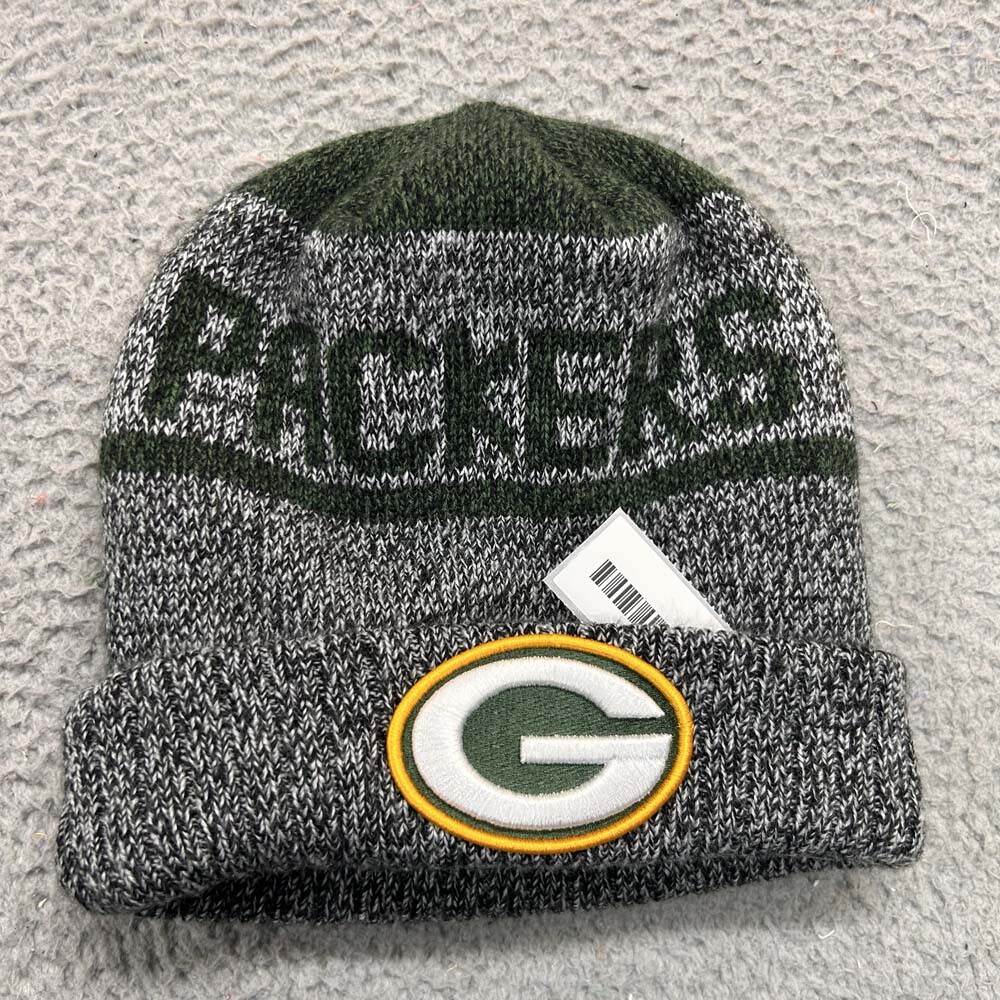 Green Bay Packers Beanie Hat Cap Mens One Size New Era Sock Hat Toboggan