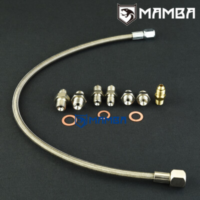 MAMBA Turbo Oil Feed Line Kit For Subaru EJ20 EJ25 W/ IHI VF47 VF48 VF49 – PTFE, AVCS To Turbo, Made In Taiwan