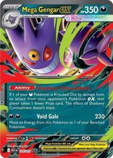 Mega Gengar ex - 125/217 - Pokemon Ascended Heroes Double Rare NM