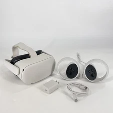 Meta Quest 2 VR Headset 128GB w/ Controllers/Regular Strap/Charger - Excellent