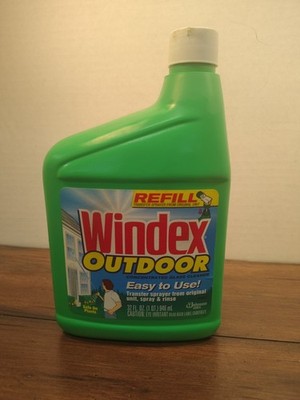 Windex Outdoor Concentrated Glass Cleaner 32oz Safe on Plants NOS 1997