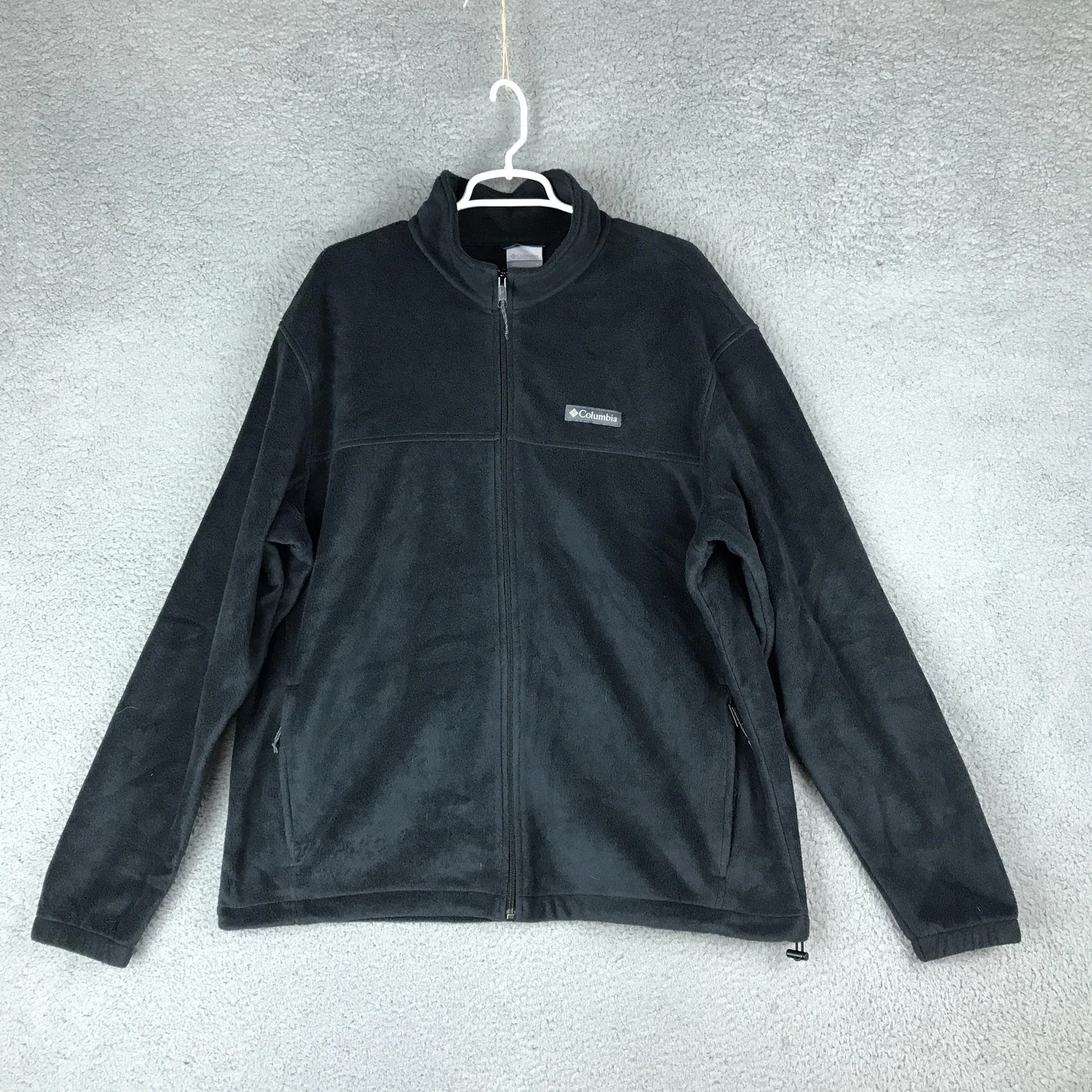 Columbia Jacket Mens Extra Large Black Fleece Full Zip Outdoors Hiking WM3220