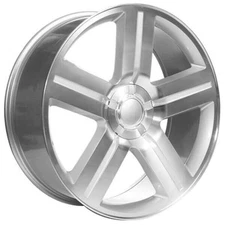 24x9.5"Chevy Silverado/Suburban Wheels 258 Texas Edition Silver OEM Replica(A01)