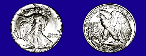 1941-P 50C WALKING LIBERTY SILVER HALF DOLLAR IN TOP SOLID PQ GEM-BU++++ MS++++!