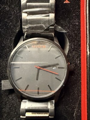 MVMT M58 Blackout Redline | Boxed Minimalist Timepiece