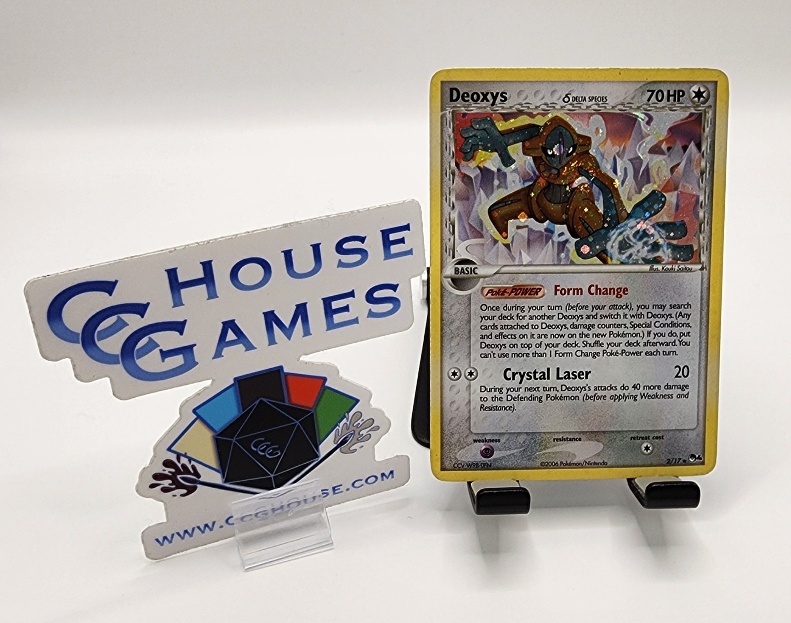Deoxys Pop Series 4 #J 2/17 Holo Centered Swirl on Chest Pokemon *CCGHouse* RB