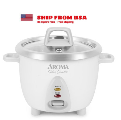Aroma 6 Cup White Simply Stainless Pot - White, New