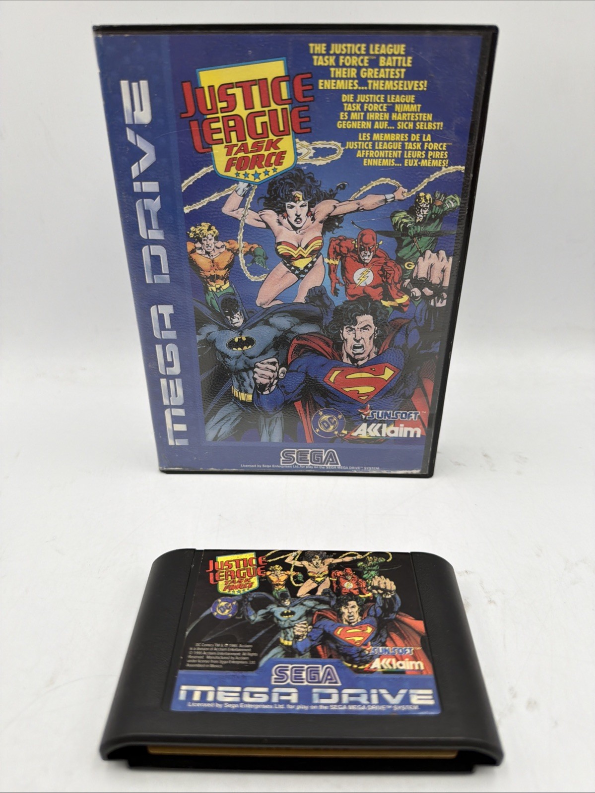 JUSTICE LEAGUE TASK FORCE  - BON ETAT - NO MANUAL - SEGA MEGADRIVE